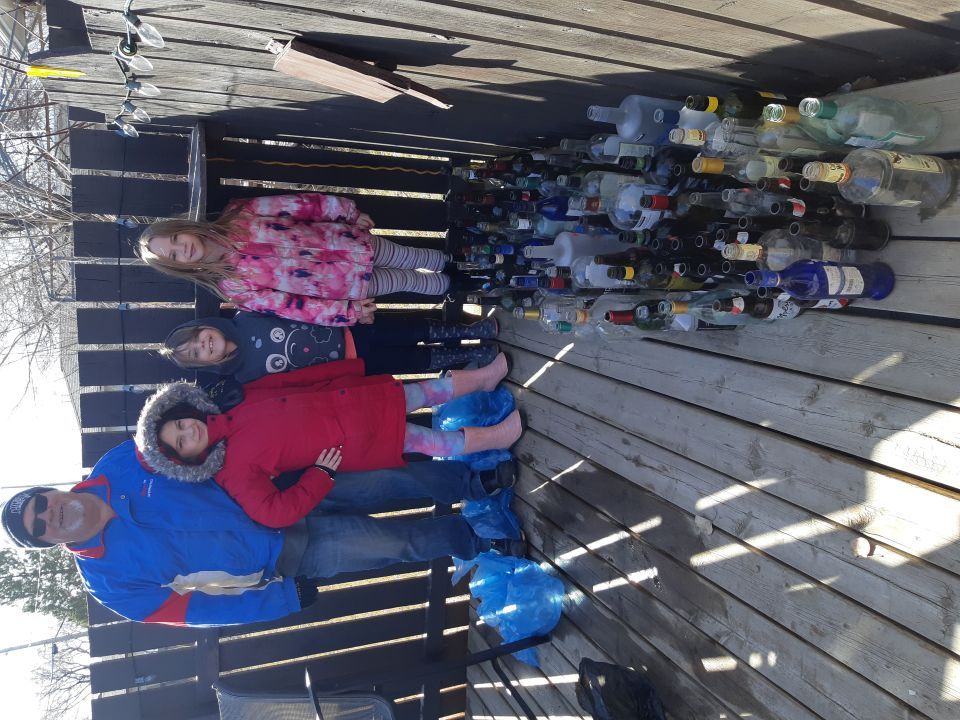 Ron Dunville Pictured with 3 Granddaughters